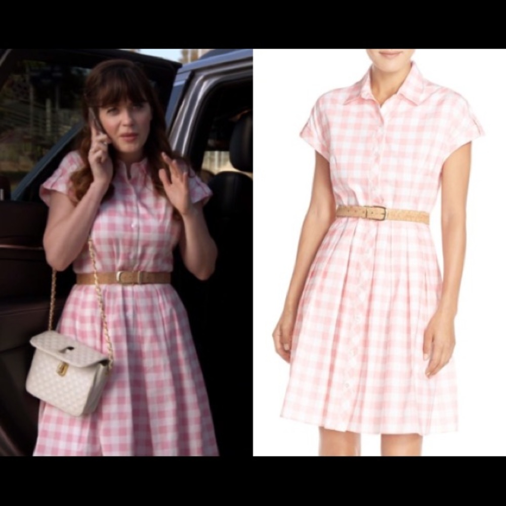 Eliza J Pink Gingham Dress